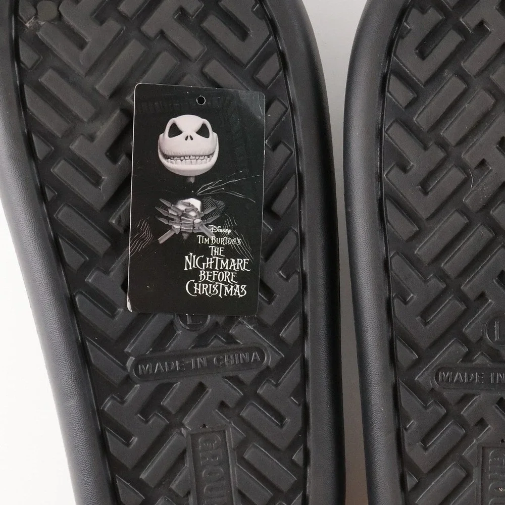 Ground Up Disney Nightmare Before Christmas Jack Skellington Slides Black L NWT